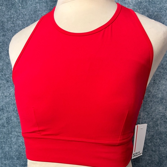 NWT: Sports Illustrated Red Strappy Racerback Sports Bra - Picture 5 of 7